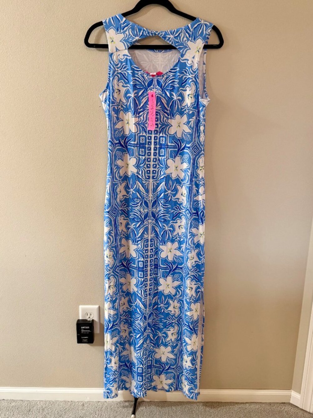 Lilly Pulitzer Noelle Maxi Dress in Lunar Blue My Flutter Half NWT - Size Small - Picture 7 of 10